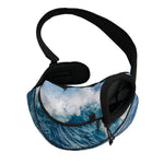Dolphins Jumping Over Waves Print Pet Sling Carrier