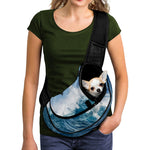 Dolphins Jumping Over Waves Print Pet Sling Carrier