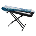 Dolphins Jumping Over Waves Print Piano Keyboard Cover