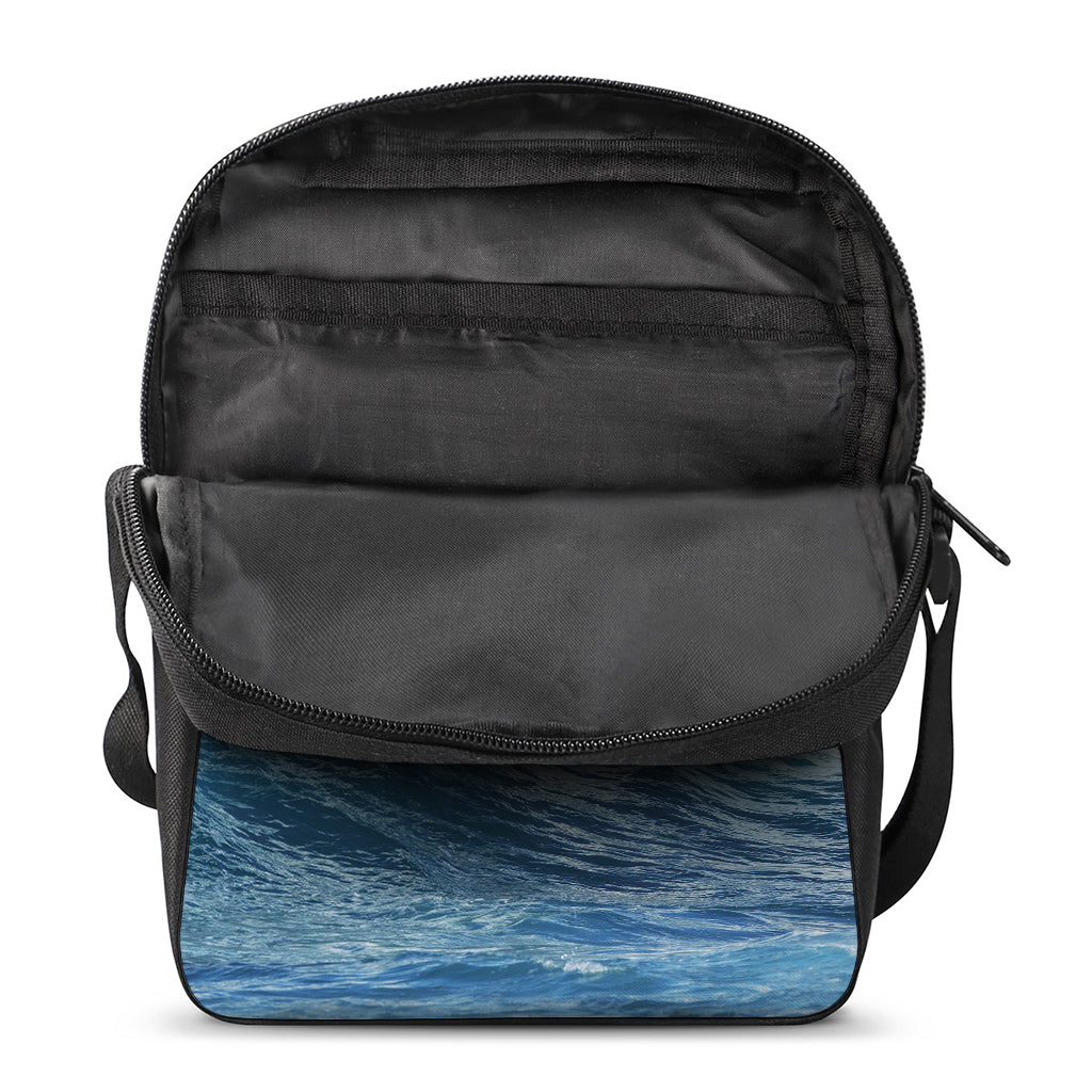 Dolphins Jumping Over Waves Print Rectangular Crossbody Bag