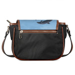 Dolphins Jumping Over Waves Print Saddle Bag