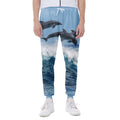Dolphins Jumping Over Waves Print Joggers
