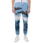 Dolphins Jumping Over Waves Print Scuba Joggers