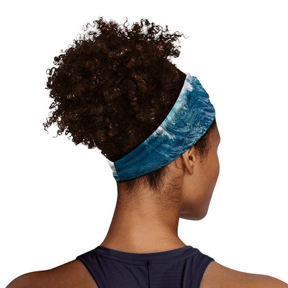 Dolphins Jumping Over Waves Print Sports Headband