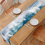 Dolphins Jumping Over Waves Print Table Runner