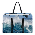 Dolphins Jumping Over Waves Print Utility Tote Bag