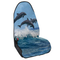 Dolphins Jumping Over Waves Print Waterproof Car Seat Cover
