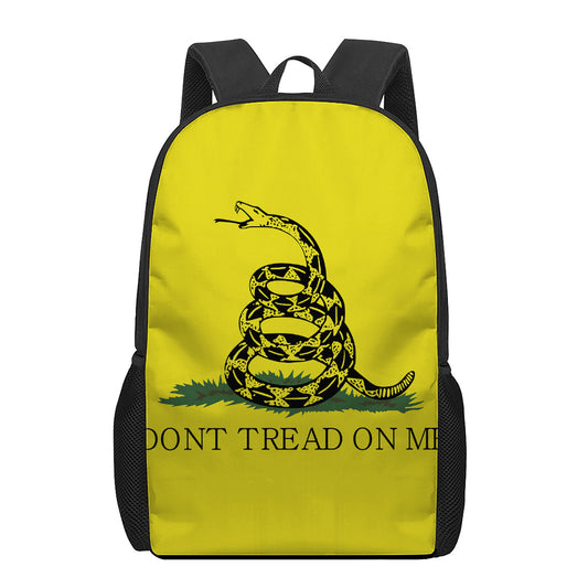 Don't Tread On Me Gadsden Flag Print 17 Inch Backpack