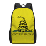 Don't Tread On Me Gadsden Flag Print 17 Inch Backpack
