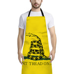 Don't Tread On Me Gadsden Flag Print Bib Apron With Pocket