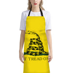 Don't Tread On Me Gadsden Flag Print Bib Apron With Pocket