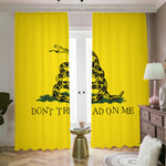Don't Tread On Me Gadsden Flag Print Blackout Pencil Pleat Curtains