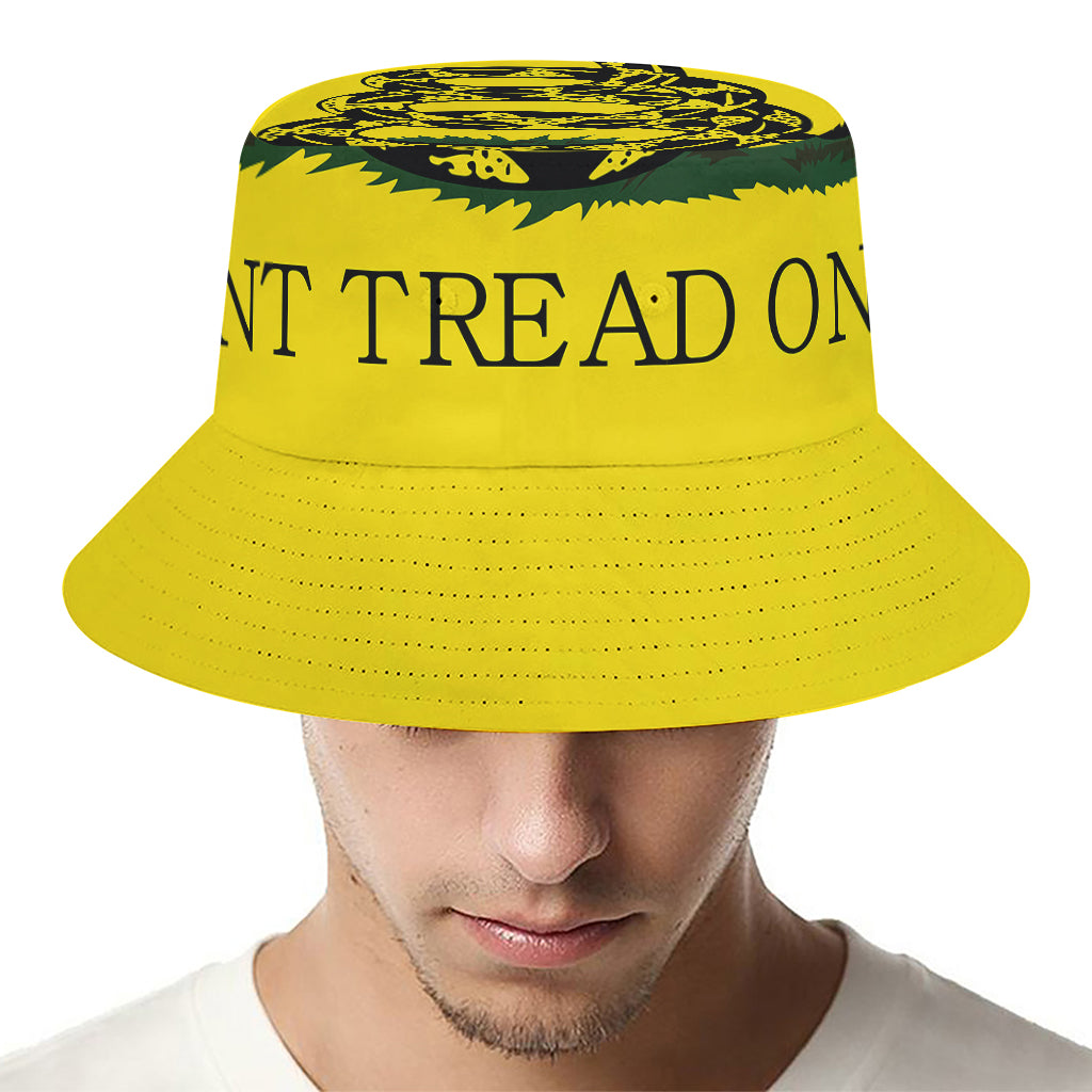 Don't Tread On Me Gadsden Flag Print Bucket Hat