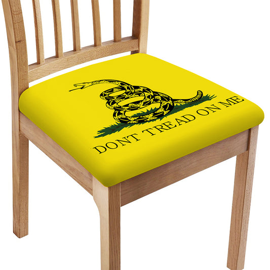 Don't Tread On Me Gadsden Flag Print Chair Cushion Cover