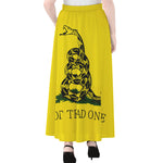 Don't Tread On Me Gadsden Flag Print Chiffon Maxi Skirt