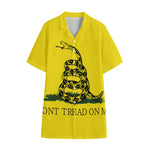 Don't Tread On Me Gadsden Flag Print Cotton Hawaiian Shirt