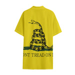 Don't Tread On Me Gadsden Flag Print Cotton Hawaiian Shirt