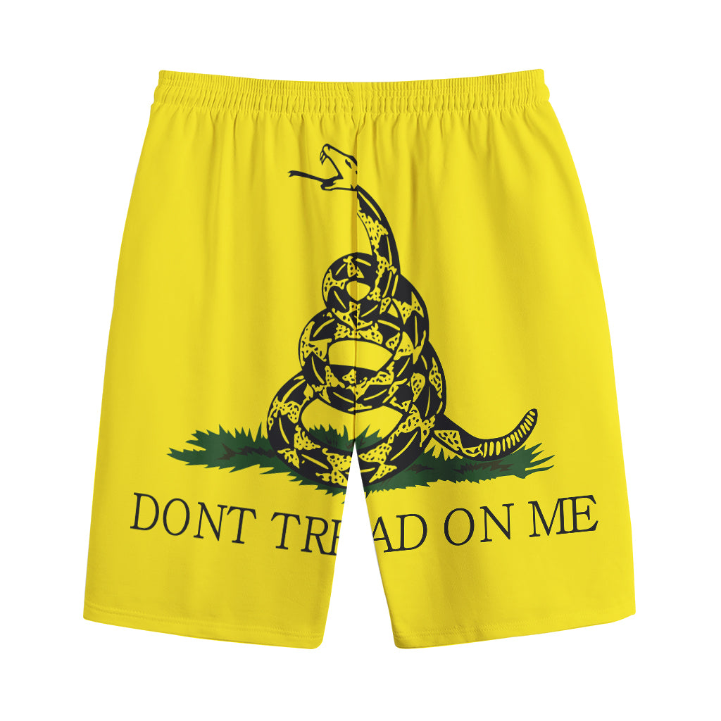 Don't Tread On Me Gadsden Flag Print Cotton Shorts