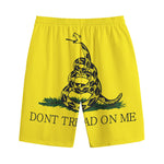 Don't Tread On Me Gadsden Flag Print Cotton Shorts