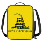 Don't Tread On Me Gadsden Flag Print Crossbody Lunch Bag