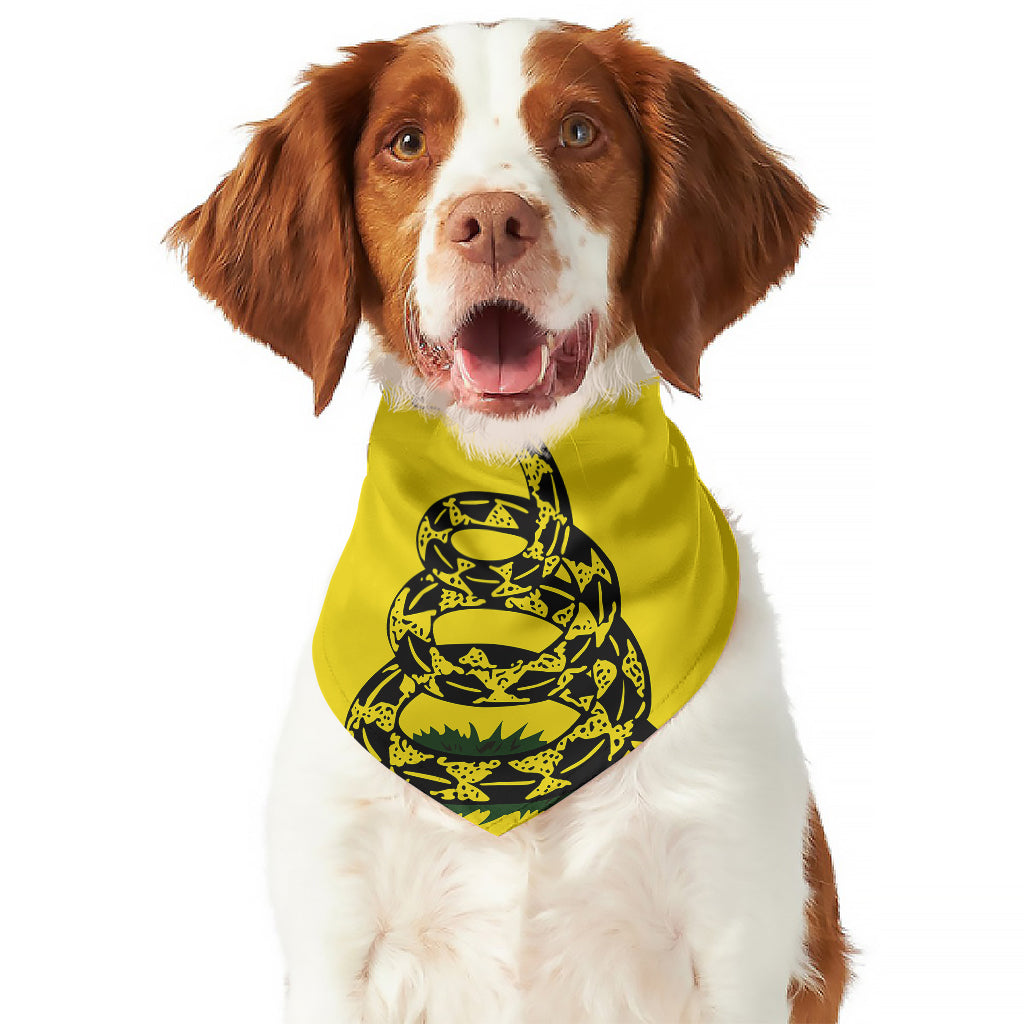Don't Tread On Me Gadsden Flag Print Dog Bandana
