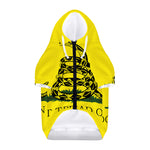 Don't Tread On Me Gadsden Flag Print Dog Zip Up Hoodie