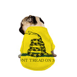 Don't Tread On Me Gadsden Flag Print Dog Zip Up Jacket