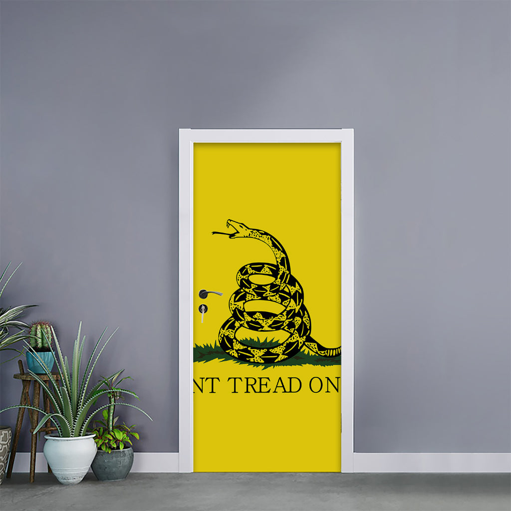 Don't Tread On Me Gadsden Flag Print Door Sticker