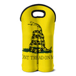 Don't Tread On Me Gadsden Flag Print Double Neoprene Wine Tote