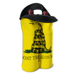 Don't Tread On Me Gadsden Flag Print Double Neoprene Wine Tote