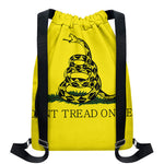 Don't Tread On Me Gadsden Flag Print Drawstring Backpack