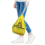 Don't Tread On Me Gadsden Flag Print Drawstring Bag