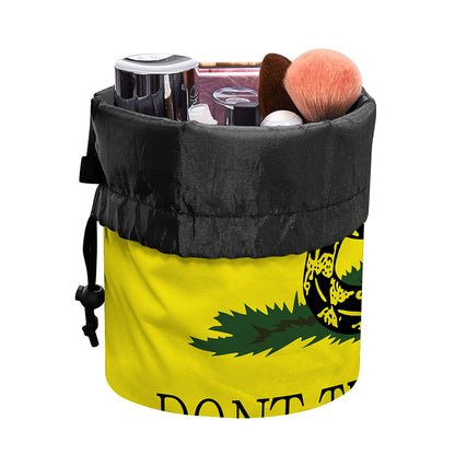 Don't Tread On Me Gadsden Flag Print Drawstring Makeup Bag