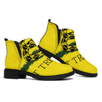 Don't Tread On Me Gadsden Flag Print Flat Ankle Boots