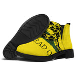 Don't Tread On Me Gadsden Flag Print Flat Ankle Boots