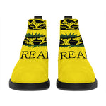 Don't Tread On Me Gadsden Flag Print Flat Ankle Boots