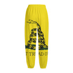 Don't Tread On Me Gadsden Flag Print Fleece Lined Knit Pants