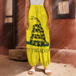 Don't Tread On Me Gadsden Flag Print Harem Pants
