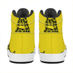 Don't Tread On Me Gadsden Flag Print High Top Leather Sneakers