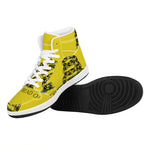 Don't Tread On Me Gadsden Flag Print High Top Leather Sneakers