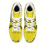 Don't Tread On Me Gadsden Flag Print High Top Leather Sneakers