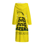 Don't Tread On Me Gadsden Flag Print Hooded Bathrobe