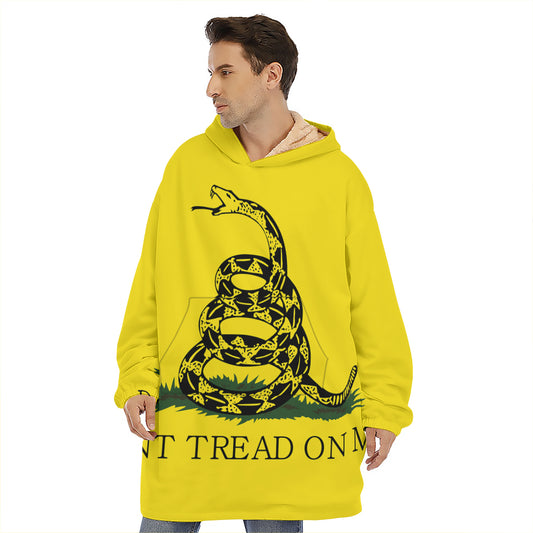 Don't Tread On Me Gadsden Flag Print Hoodie Blanket