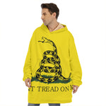 Don't Tread On Me Gadsden Flag Print Hoodie Blanket