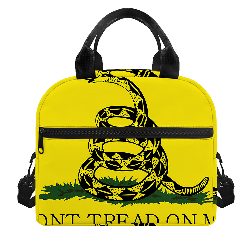 Don't Tread On Me Gadsden Flag Print Insulated Lunch Bag