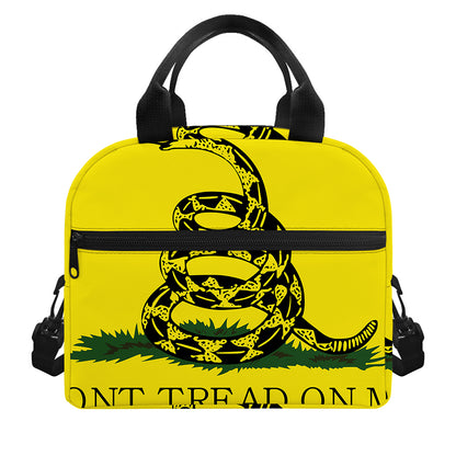 Don't Tread On Me Gadsden Flag Print Insulated Lunch Bag