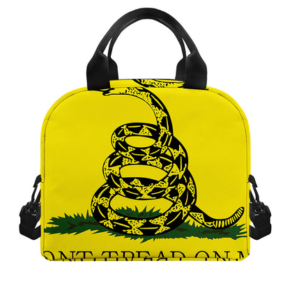 Don't Tread On Me Gadsden Flag Print Insulated Lunch Bag