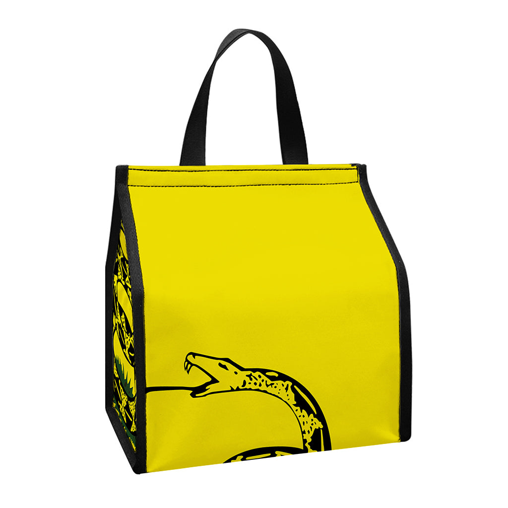 Don't Tread On Me Gadsden Flag Print Insulated Lunch Tote
