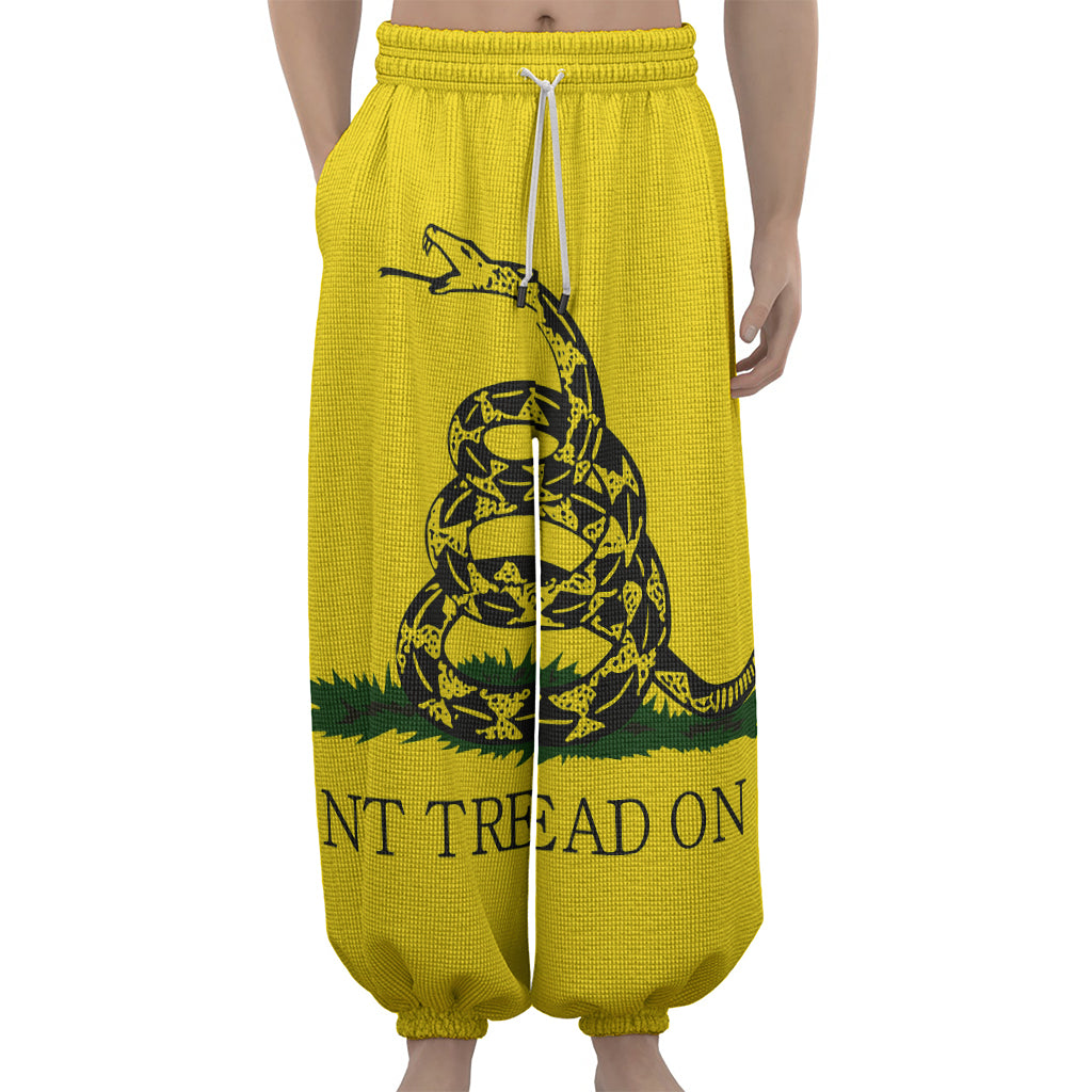 Don't Tread On Me Gadsden Flag Print Lantern Pants