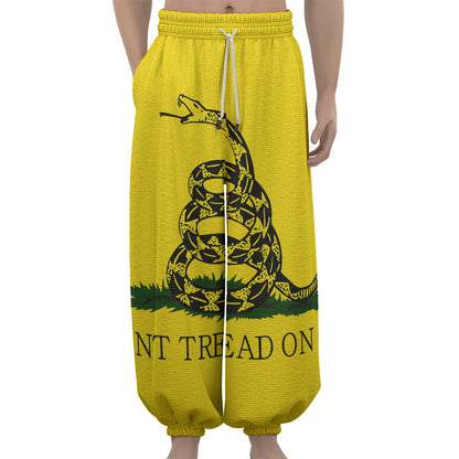 Don't Tread On Me Gadsden Flag Print Lantern Pants